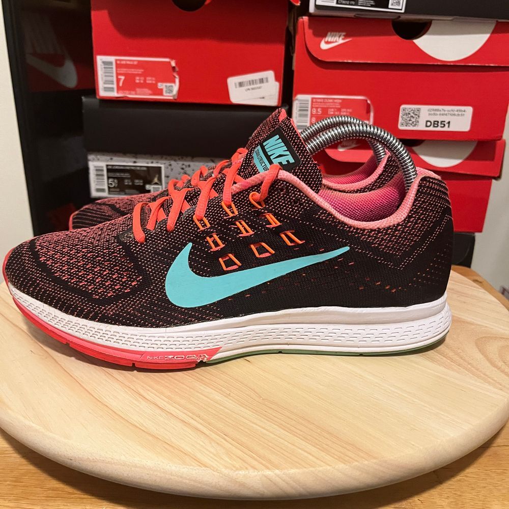 Nike Zoom Structure 18 Women Size 7.5 Shoes Red Black Athletic Running Sneakers‎ - Picture 4 of 10